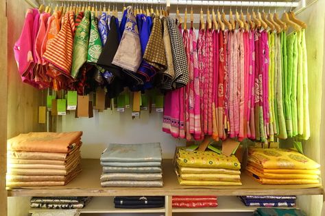 Read our guide to the best saree shops in Delhi, from contemporary stores to traditional handloom outlets. Souvenir Store, Wallpaper Stores, Boutique Decor, Saree Shopping, City Wallpaper, Delhi India, New Delhi, Handloom Saree, Saree Wedding