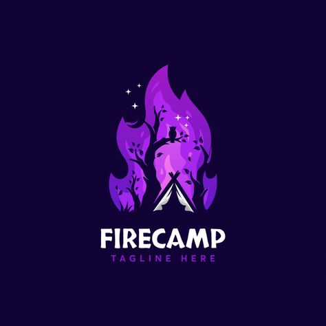 Moden minimalism color fire camping logo... | Premium Vector #Freepik #vector #madera #luz #naturaleza #dibujos-animados Outdoors Logo Design, Camp Logo, Logo Process, Logo Floral, Logo New, Badge Design, Logo Illustration, Logo Mark, Illustration Sketches