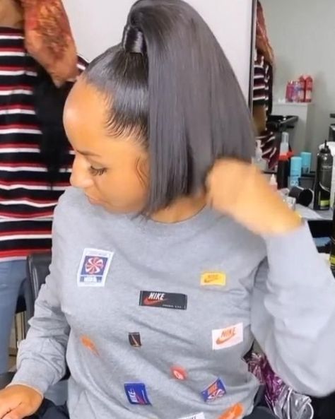 Gel Bolla Ponytail, High Sleek Ponytail, Messy Ponytail Hairstyles, Wedding Ponytail Hairstyles, Feedin Cornrows, Long Ponytail Hairstyles, Banana Clips, Black Ponytail, Hype Hair