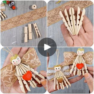 113K views · 550 reactions | Let's make cute little angels out of clothespins! 😊✨👼 | Let's make cute little angels out of clothespins! 😊✨👼 | By Yeliz Craft | Facebook Clothes Pin Angels Christmas Crafts, Clothes Pin Christmas Crafts, Clothes Pin Crafts For Adults, Clothes Pin Angels, Clothespin Angels, Clothespin Crafts Christmas, Wooden Clothespin Crafts, Christmas Clothespins, Pin Crafts