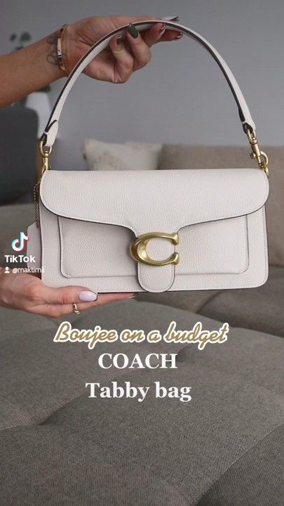 Tabby Shoulder Bag 26 Outfit, Tabby Bag Coach, Coach Bags 2023, Coach Tabby White, Coach Tabby 20 Outfit, Coach Cassie 19 Outfit, Coach Handbags Outfits, Tabby Coach Bag, Coach Tabby 26 Outfit