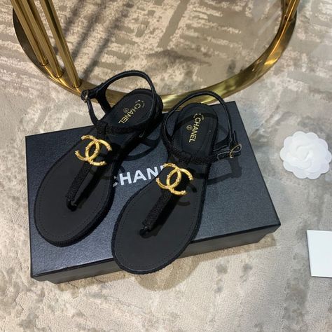 Fashion Shoes Heels, Shoes Heels Classy, Chanel Sandals, Fashion Slippers, Fancy Shoes, Girly Shoes, Aesthetic Shoes, Swag Shoes, Cute Sandals