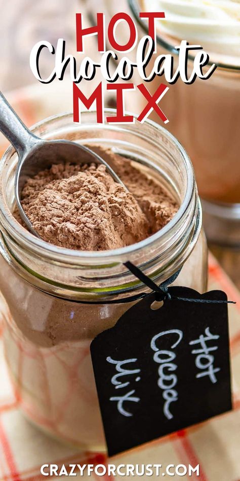 Best Homemade Hot Chocolate, Protein Hot Chocolate, Hot Cocoa Mix Recipe, Mix In A Jar, Hot Chocolate Mix Recipe, Homemade Dry Mixes, Homemade Hot Chocolate Mix, Diy Hot Chocolate, Homemade Hot Cocoa