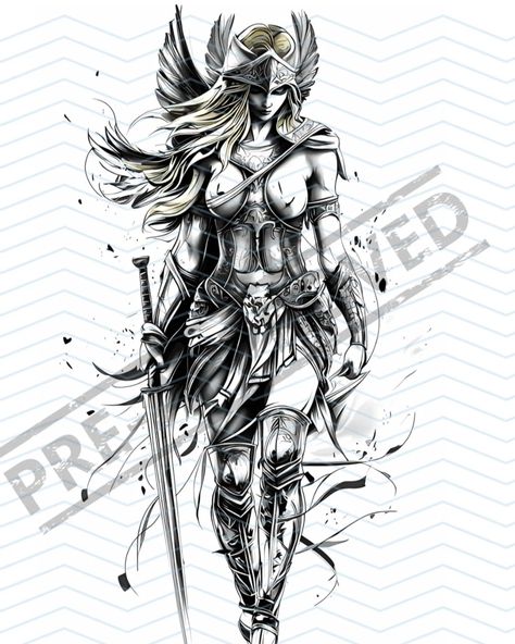 Which Valkyrie Tattoo Design is better? Valkyrie Tattoo Forearm, Valkyrie Back Tattoo, Valkyrie Tattoo Woman Female Warriors, Viking Valkyrie Tattoo Design, Valkyrie Tattoo Design, Valkyrie Art, Valkyrie Wings, Valkyrie Tattoo, Leg Tattoo