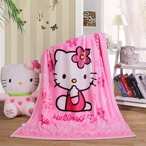 Hello Kitty Bed, Hello Kitty Blanket, Fuzzy Blanket, Pink Blanket, Pink Hello Kitty, Nap Blanket, Hello Kitty Plush, Sofa Couch Bed, Blanket Set