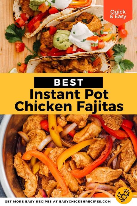 Chicken Recipes For Dinner Instapot, Instant Pot Recipes Chicken Fajitas, Pressure Cooker Chicken Fajitas, Instapot Fajitas Chicken, Instapot Chicken Taco Recipes, Pressure Cooker Fajita Chicken, Instapot Fajita Chicken Recipes, Chicken And Peppers Instant Pot, Healthy Chicken Recipes Instant Pot