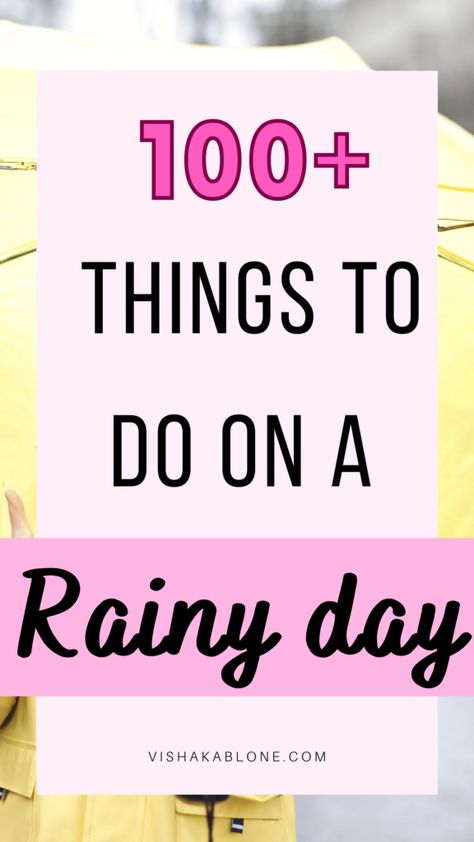 100+ Things to do on a rainy day (for adults) - Vishaka Blone Things To Do Rainy Day, Things To Do In Rainy Days, What To Do In Rainy Days, Cozy Things To Do On A Rainy Day, Things To Do On A Rainy Day, Movies To Watch On Rainy Days, Indoor Picnic, How To Cut Your Own Hair, Vision Board Party