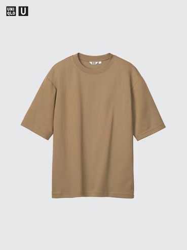 MEN'S AIRISM COTTON OVERSIZED CREW NECK T-SHIRT | UNIQLO IN Tshirt Reference, Airism Uniqlo, Uniqlo Tshirt, Uniqlo Men, Oversized Shirt, Uniqlo, Half Sleeves, Neck T Shirt, Crew Neck