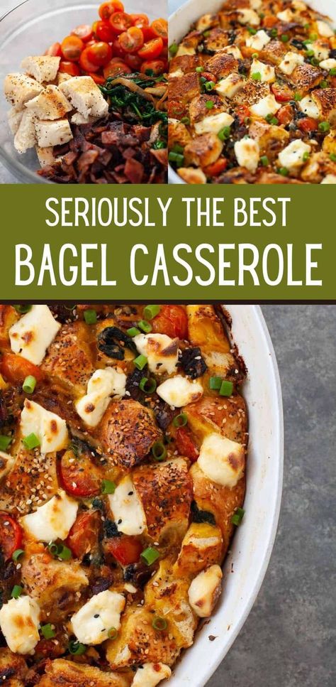 Leftover Bagels Recipes, What To Do With Leftover Bagels, Breakfast Bagel Casserole, Breakfast Recipes With Bagels, Dinner Ideas With Bagels, Breakfast Casserole With Bagels, Breakfast Bagel Recipes, Leftover Bagel Ideas, Things To Do With Bagels