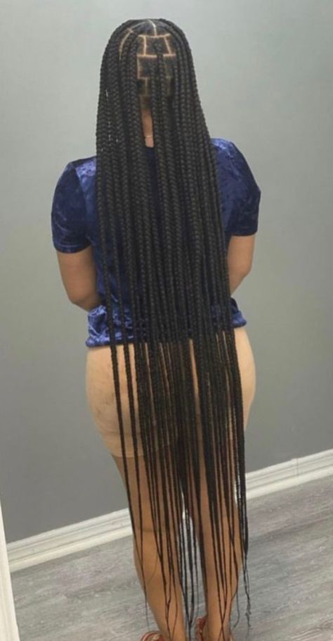 Long Weave Hairstyles Braids, Long Big Knotless Box Braids, Large Knee Length Knotless Braids, Extra Long Braids For Black Women, Braided Hairstyles For Black Women Long, Popsmoke Braids Women, Long Braids Black Women, Long Braided Hairstyles For Black Women, Ankle Length Braids