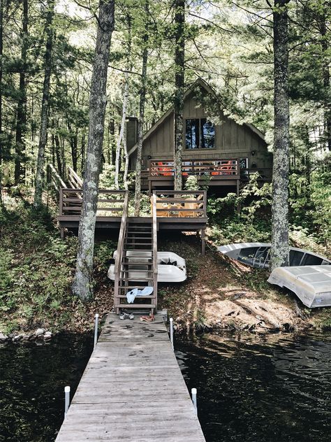 A Cabin In The Woods, Building Remodeling, Cabin Exterior, Lake Cabin, Small Lake, Little Cabin, A Frame Cabin, Lake Cabins, A Cabin