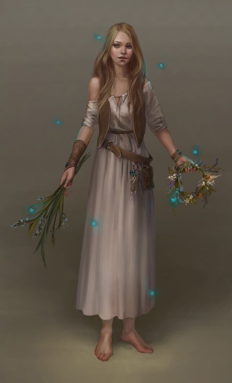 The herbalist by Goran-Alena on DeviantArt Character Design Cartoon, Heroic Fantasy, Dungeons And Dragons Characters, Female Human, Arte Fantasy, Fantasy Inspiration, Medieval Fantasy, Dnd Characters, Fantasy Artwork