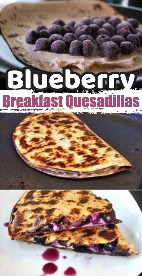 Unique Breakfast Ideas, Cottage Cheese Toast, Fruity Breakfast, Unique Breakfast, Breakfast Quesadillas, Breakfast Quesadilla, Frozen Berries, Blueberry Breakfast, Cheese Toast