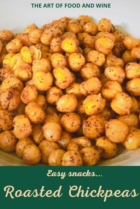 Roasted Garbanzo Bean Recipes, Baked Garbanzo Beans, Spicy Roasted Chickpeas, Roasted Garbanzo Beans, Garbanzo Bean Recipes, Cooking Garbanzo Beans, Pea Snacks, Ww Snacks, Chickpea Recipes Roasted