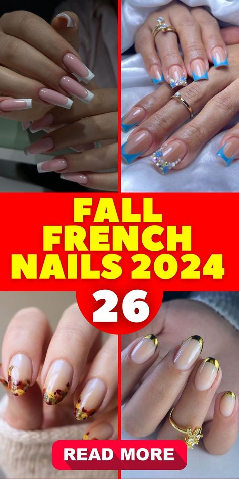 Elevate your style with fall french nails 2024, featuring a range of trendy designs and ideas for autumn. Almond and square nail shapes are perfect for showcasing classy and cute tips in green, brown, and orange. Short nails are in, offering simple yet elegant designs. Acrylic options provide durability, while modern art adds a touch of flair. Stay trendy with 2024 color trends and ensure your nails are ready for autumn Fall Nail Designs Acrylic French Tips Square, Fall French Nails, Fall French Tip Nails, Fall French Tip, Glitter French Tips, Orange Nail Polish, Glazed Donut, Square Nail Designs, London Nails