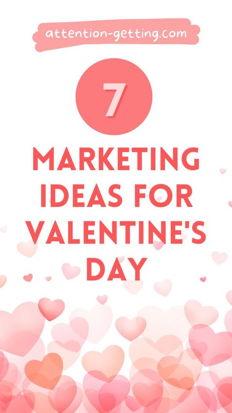 Check out these awesome marketing and promotional ideas for Valentines Day at attention-getting.com #valentinesday #marketingideas Promotional Ideas, Promotion Ideas, Marketing Ideas, Online Business, Promotion, Valentine's Day, Small Business, Valentines Day, Valentines