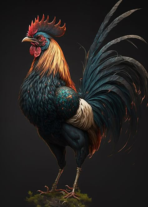 Tattoos Pets, Pet Tattoo Ideas, Rooster Images, Freddy Krueger Art, Rooster Silhouette, Aesthetic Animals, Mexican Artwork, Chicken Pictures, Pet Drawing