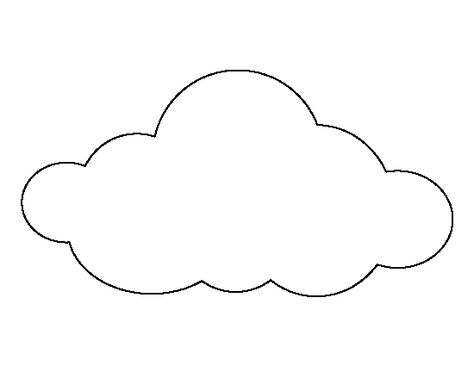 Large cloud pattern. Use the printable outline for crafts, creating stencils, scrapbooking, and more. Free PDF template to download and print at http://patternuniverse.com/download/large-cloud-pattern/ Cloud Outline, Cloud Template, Couture Bb, Cloud Pattern, Clouds Pattern, Felt Patterns, Printable Templates, Templates Printable Free, Applique Patterns