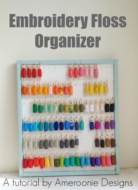 Diy Embroidery Floss Organizer, Embroidery Floss Storage, Embroidery Storage, Floss Storage, Floss Organizer, Craft Factory, Organizer Diy, Astuces Diy, Dmc Embroidery Floss