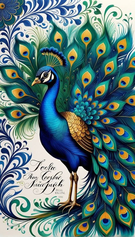 Peacock Art Drawing, Peacock Drawing Images, Peacock Drawing With Colour, Diwali Painting, Peacock Artwork, Minnie Mouse Drawing, Peacock Drawing, Karla Gerard, Peacock Tattoo