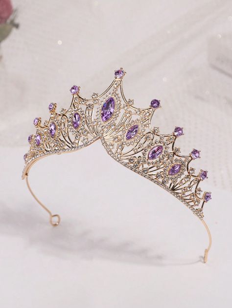 Mauve Purple  Collar  Zinc Alloy   Embellished   Kids Accessories Purple Hairband, Purple Tiara, Metal Hairband, Girls Crown, Purple Collar, Mauve Purple, Kids Hair, Kids Hair Accessories, Night Outfits