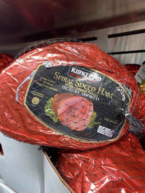 Kirkland Signature Spiral Ham at Costco | CostContessa Spiral Ham Crockpot Recipes, Costco Ham Recipes, Costco Ham In Crockpot, Kirkland Ham Recipe, Spiral Sliced Ham In Crockpot, Costco Spiral Ham, Costco Ham, Spiral Ham Crockpot, Smoked Ham Glaze