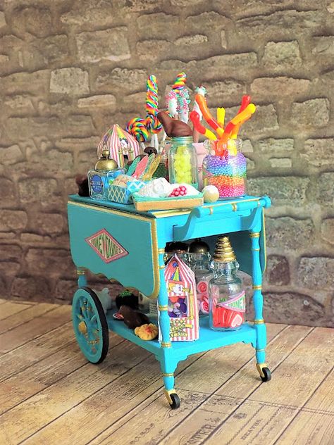 Harry Potter Sweets Trolley, Anything Off The Trolley Dears Cart, Honey Dukes Christmas Tree, Harry Potter Candy Cart, Harry Potter Trolley Cart Candy, Honeydukes Trolley, Harry Potter Trolley Cart, Anything Off The Trolley Dears, Diy Minatures