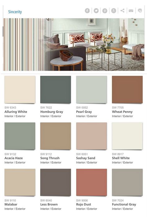 Sherwin Williams 2018 Color Forecast Sincerity. Acacia Haze, Sand Paint Color, Interior Paint Colors Schemes, Best Interior Paint, Popular Living Room, Farmhouse Paint Colors, Trending Paint Colors, Color Forecasting, Sherwin Williams Colors