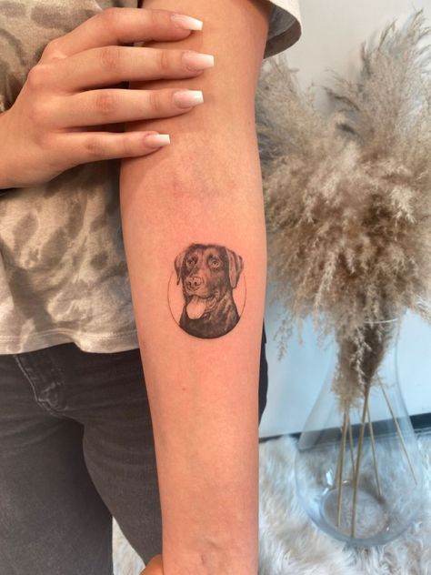 Nutmeg Tattoo, Dog Face Tattoo, Pet Portrait Tattoos, Dog Portrait Tattoo, Portrait Tattoos, Hidden Tattoos, Flame Tattoos, Different Artists, Head Tattoos