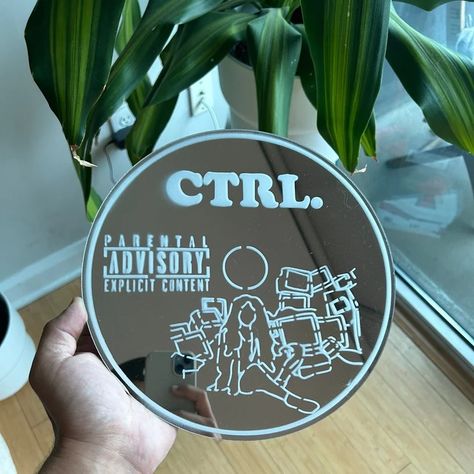 Ctrl Vinyl, Cd Mirror, Cd Poster, Music Lover Gifts, Cd Idea, Sza Ctrl, Mirror Vinyl, Custom Mirror, College Dorm Decor