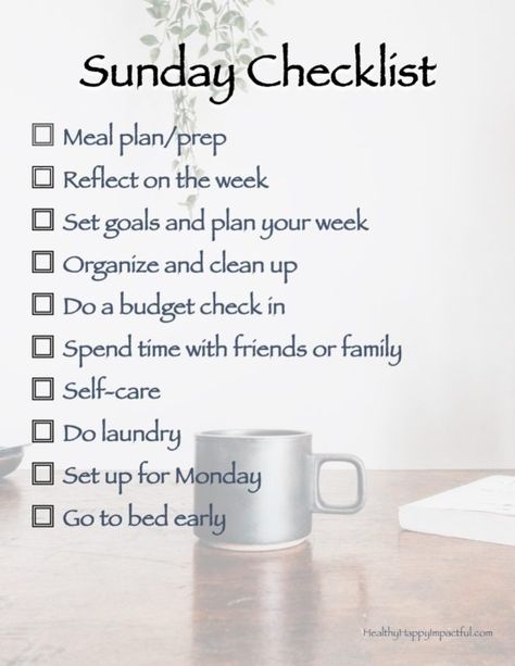 Check out these easy Sunday habits for an insanely successful and productive week. Easy things to do to set yourself up for success and have an amazing rest of the week. Do these habits and you're guaranteed to have better results and less stress. #productivity #productive #sundayhabits #sundayroutine #productiveweek Sunday Checklist, Sunday Prep, Importance Of Self Care, Weekend Motivation, Eat The Frog, Sunday Planning, Sunday Routine, Sunday Recipes, Productive Things To Do