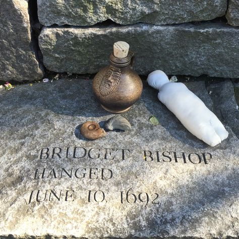 A few english folk remedies and counter magical protection.  The memorial stone for Bridget Bishop at the Salem witch trials memorial. Bridget Bishop, Folk Remedies, The Salem Witch Trials, Salem Witch Trials, Witch Trials, Salem Witch, Memorial Stones, Massachusetts, Witch