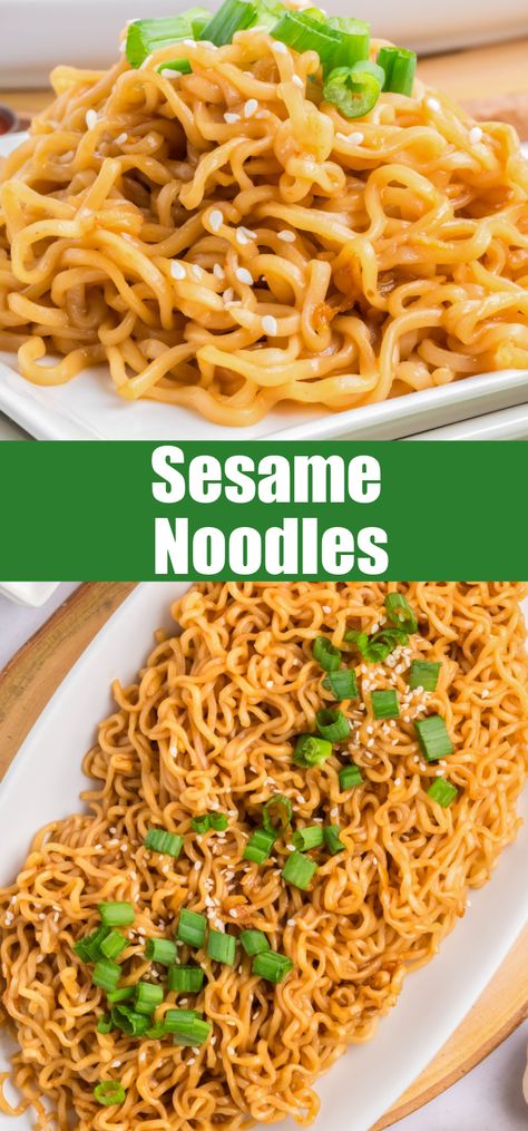 If you love Asian-infused cuisine you will love these Sesame Noodles. So full of flavor and ready in 15 minutes! Perfect for those crazy busy nights Easy Sesame Noodles, Ramen Noodle Recipes Easy, Sesame Noodle, Monday Recipes, Friends Recipes, Asian Noodle, Sesame Noodles, Savory Food, Asian Noodles