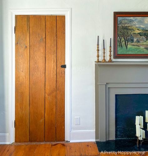 Authentic, 200-year-old tongue and groove closet doors with reproduction hardware. Tongue And Groove Door, Door Inspiration, Modern Door, Old Doors, Tongue And Groove, Closet Doors, The Doors, Door Design, French Doors