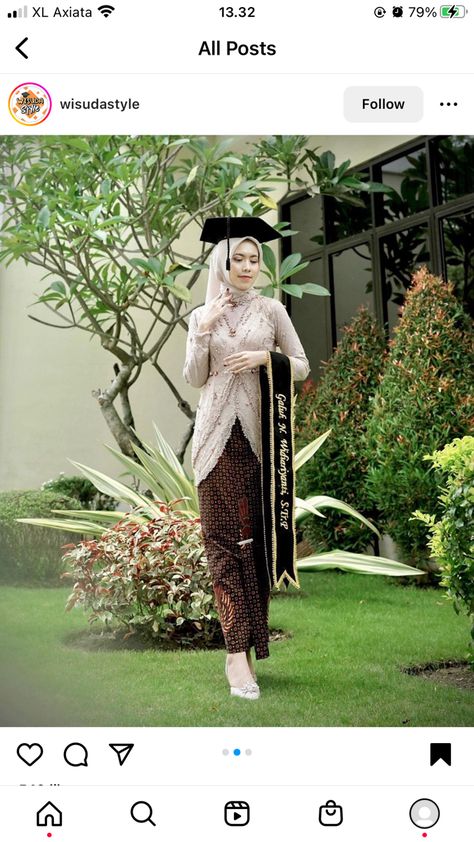 Model Kebaya Modern Wisuda, Model Kebaya Modern Hijab, Graduation Hijab, Model Blouse Batik, Model Kebaya Wisuda, Model Dress Kebaya, Kebaya Wedding, Kebaya Modern Dress, Modern Batik