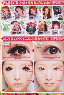 Bigger eyes Gyaru Lipstick, Circle Lenses Before And After, Gyaru Makeup Agejo, Agejo Makeup, Agejo Gyaru Makeup, Rokku Gyaru Makeup, Gyaru Eye Makeup, Coco Core, Gal Makeup