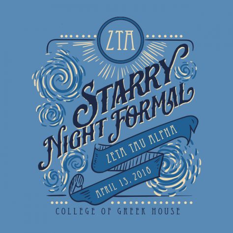 Zeta Formal 2018 | Greek House | Greek Apparel | Sorority Shirts | Greek T-Shirts | Custom Greek Apparel | Fraternity Shirts | Fraternity Apparel | Sorority Apparel | Sorority | Fraternity | #zeta tau alpha #fraternity #formal #pr #marketing #star #night #moon Sorority Semi Formal Themes, Semi Formal Themes Sorority, Sorority Formal Themes, Semi Formal Themes, Formal Themes, Aoii Shirts, Sorority Work Week, Rose Tshirt, Fraternity Formal