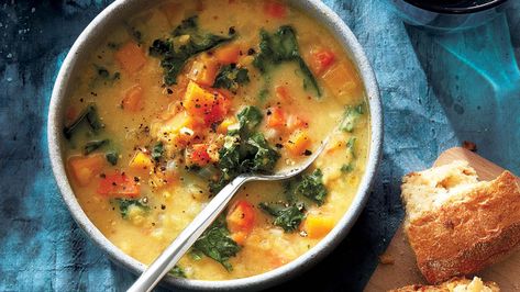 5 Easy Weeknight Dinner Recipes, Including Squash and Lentil Soup Lentil Coconut, White Miso Paste, Lemon Quinoa, Miso Soup Recipe, Lentils And Quinoa, Chopped Kale, Miso Paste, Healthy Probiotics, Red Lentils