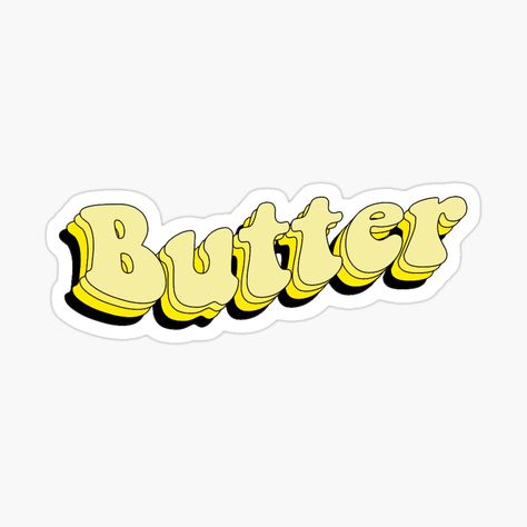 Butter Logo Design, Butter Design, Butter Logo, Cal Logo, Sticker Design, Sell Your Art, Vinyl Sticker, My Art, Awesome Products