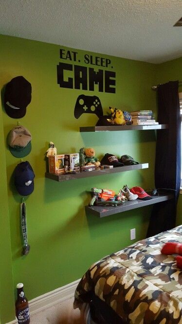 Not any more though, as you can now set aside an entire game room and enjoy playing while spending quality time with your loved ones. Here are 15 game room ideas you did not know about: #playingroom #mancave Cool Bedrooms For Boys, Boys Game Room, Gaming Bedroom, Gamer Bedroom, Teenager Bedroom Boy, Teenage Boy Room, Teen Boy Room, Hiasan Bilik Tidur