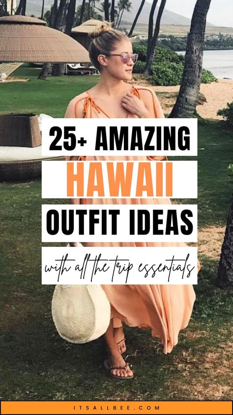 Discover the ultimate Hawaiian outfit inspiration with our top 21 ensemble ideas for every island activity. From beach lounging to elegant dinners, our packing list ensures you're stylishly prepared for paradise. #HawaiiFashion #TravelInStyle | Hawaii Outfit ideas | Hawaii Summer Outfit | Spring Outfit | Beach Outfit | Vacation Outfit Beach Vacation Outfits Hawaii, Hawaii Outfit Capsule, Classy Hawaiian Outfit, Hawaii Active Outfits, Aloha Dress Style Hawaii, What To Wear On A Hawaiian Cruise, Oahu Vacation Outfits, How To Dress For Hawaii Vacation, Luau Dress Women Hawaii