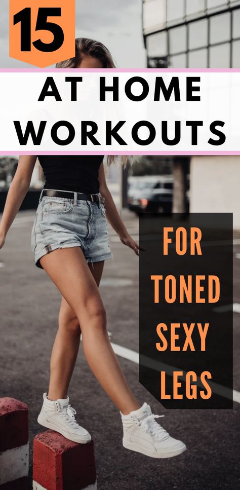 Leg Workouts At Home, Legs At Home, Lean Leg Workout, Leg Workout Women, Workout With Weights, Toned Legs Workout, Toning Exercises, Best Leg Workout, Leg Workout Routine