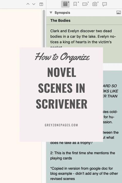 How to Organize Novel Scenes in Scrivener - GreyZone Pages Novel Scenes, Writing Apps, Writing A Novel, Writing Software, Writing School, Memoir Writing, Nonfiction Writing, Writer Tips, Writing Instruction