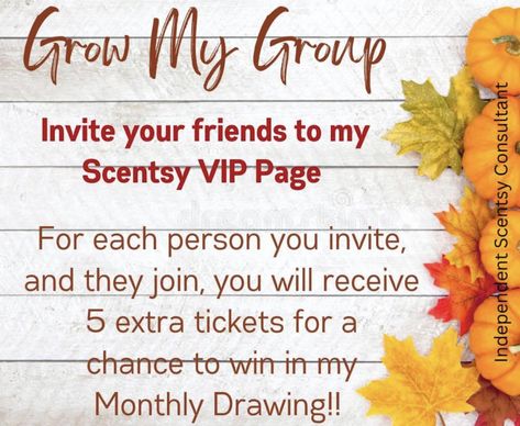 Scentsy Vip Group Ideas, Scentsy Vip Group, Scentsy Marketing, Scentsy Fall, Welcome New Members, Scentsy Business, Scentsy Party, Interactive Posts, Vip Group