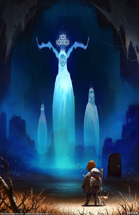 Journey of Anoh: Ancestral Spirits, Christopher Balaskas on ArtStation at https://www.artstation.com/artwork/QX4GL Spirit World Art, Explorer Character, Fantasy Culture, World Concept Art, 동화 삽화, Spirit World, 다크 판타지, Fantasy Setting, Art Et Illustration