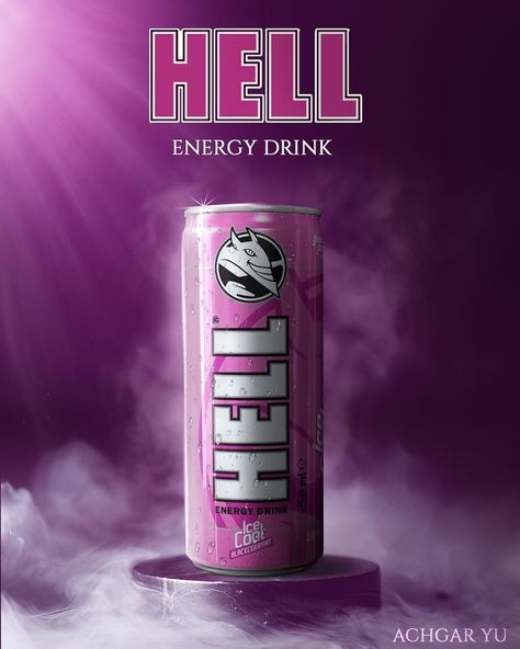 Energy Drink Design Ideas, Energy Drink Social Media Design, Energy Drink Creative Ads, Drink Ads Creative Advertising, Energy Drink Design, Drinks Ads, Hell Energy, Social Media Design Post, Drink Ads