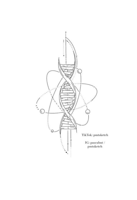 Fine Line Dna Tattoo, Concept Tattoo, Geometric Line Tattoo, Dna Tattoo, Clever Tattoos, Zodiac Tattoos, Space Tattoo, Real Tattoo, Dark Wallpaper Iphone