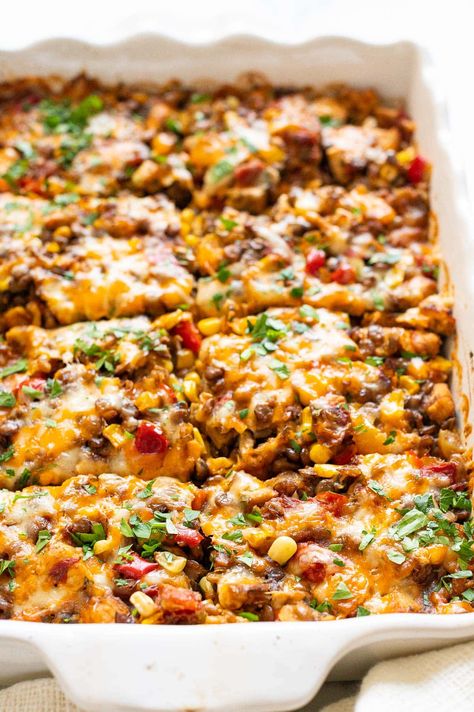 Tex Mex Chicken and Lentil Casserole Chicken And Lentils, Chicken And Lentil Recipes, Lentil Casserole Recipes, Puy Lentil Recipes, Lentil Dinner Recipes, Chicken Lentil Soup, Lentil Casserole, Chicken Lentil, Tex Mex Chicken