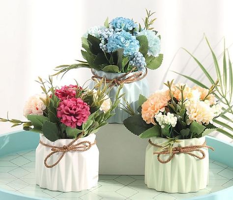 Ikea Flowers, Hydrangea Potted, Plastic Vase, Planting Hydrangeas, Artificial Hydrangeas, Plastic Flower, Nordic Modern, Home Modern, Plastic Flowers