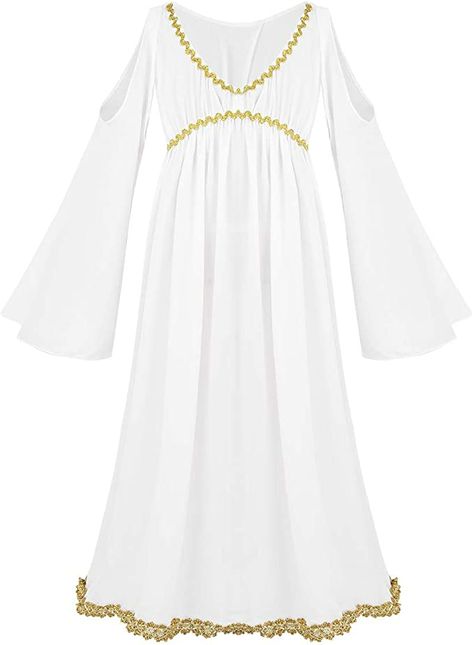 AmazonSmile: QinCiao Kids Girls Greek Roman Princess Costume Aphrodite Athena Halloween Cosplay Party Fancy Dress up : Clothing, Shoes & Jewelry Roman Princess, Greek Princess, Athena Costume, Toga Dress, Greek Dress, Roman Costume, Fancy Dress Up, Angel Dress, Princess Costume